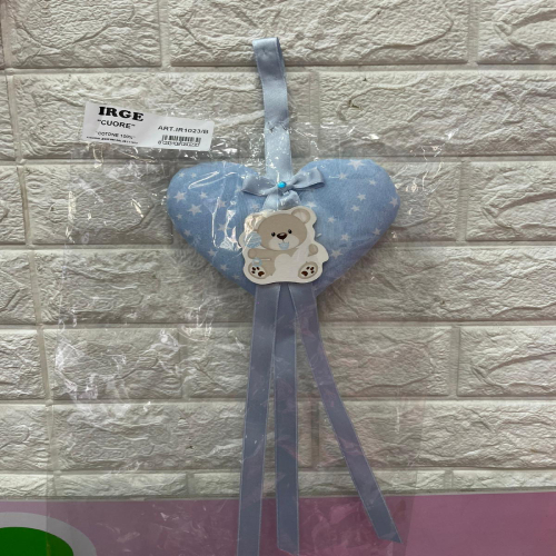 Coccarda cuore azzurro