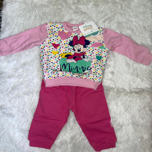 Pigiama in felpa Disney femmina topolina rosa chiaro