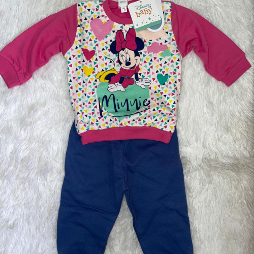 Pigiama in felpa Disney femmina topolina rosa scuro