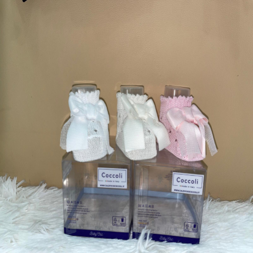 Scarpine in lana con fiocco