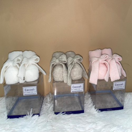 Scarpine in lana con laccio