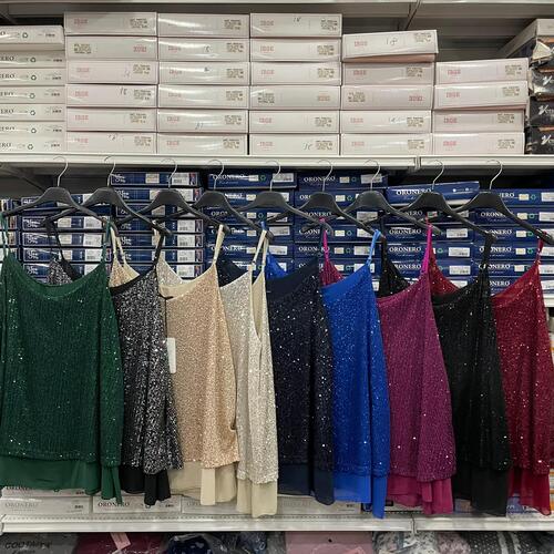 top giromanica in crepè e in payette