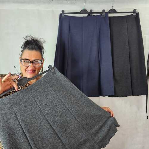 Gonna a ruota effetto cashmere