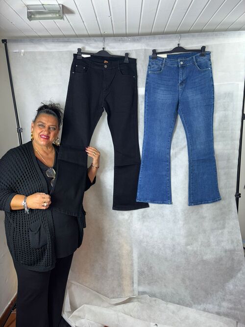 jeans basic zampa vita alta