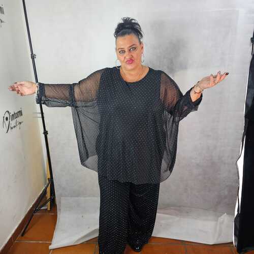 Completo strass tulle