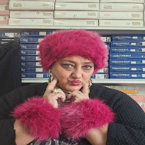 Completo fascia + manicotti in eco pelliccia