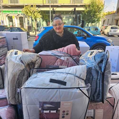 Piumoni papalina 350gr imbottitura in velluto saten