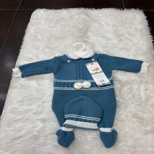 Completo uscita maschietto in lana 3 pezzi