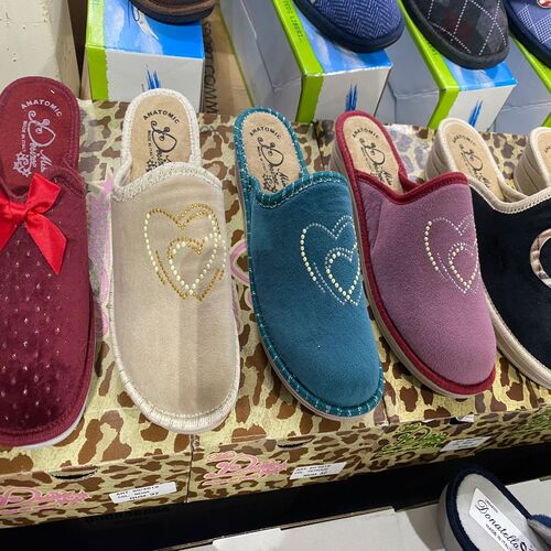 Pantofole in velluto foderato