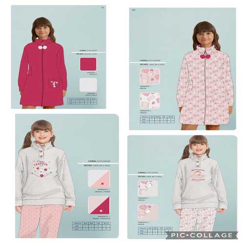 Completo notte bimba in koral 3 pezzi