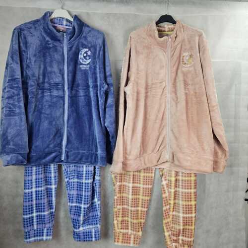 Pigiama donna in coral con zip