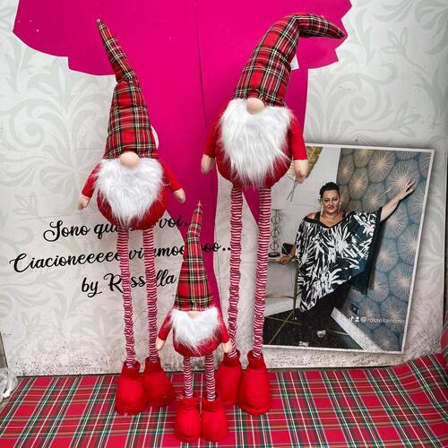 Gnomi Maschi Natalizi Rosso Scozzese.
