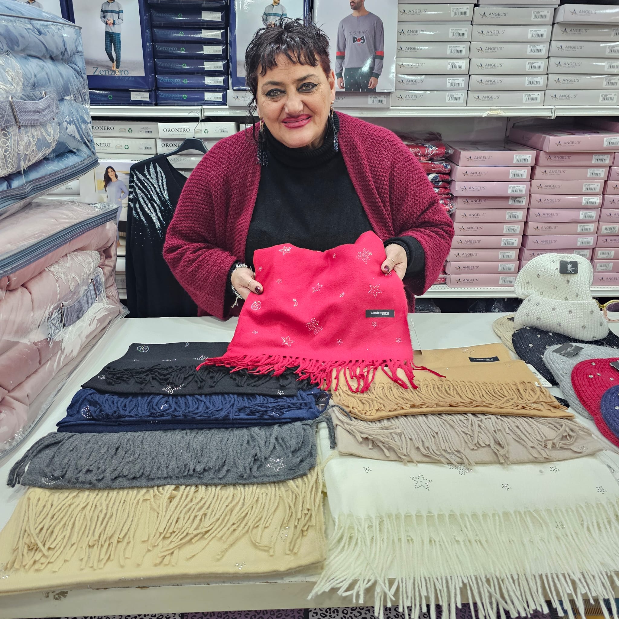 Sciarpone maxi con swarovski