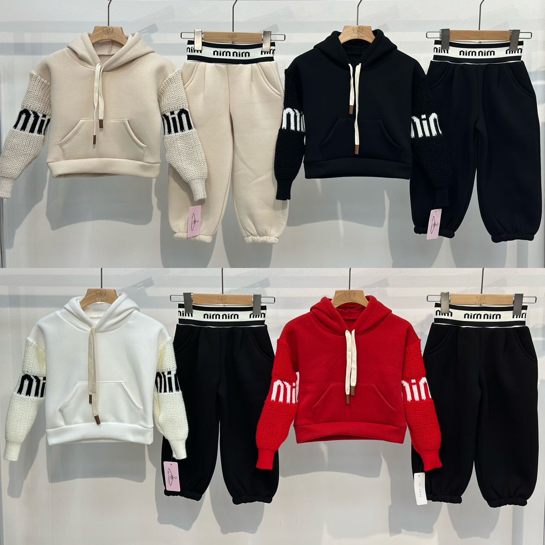 Completo unisex felpa e lana