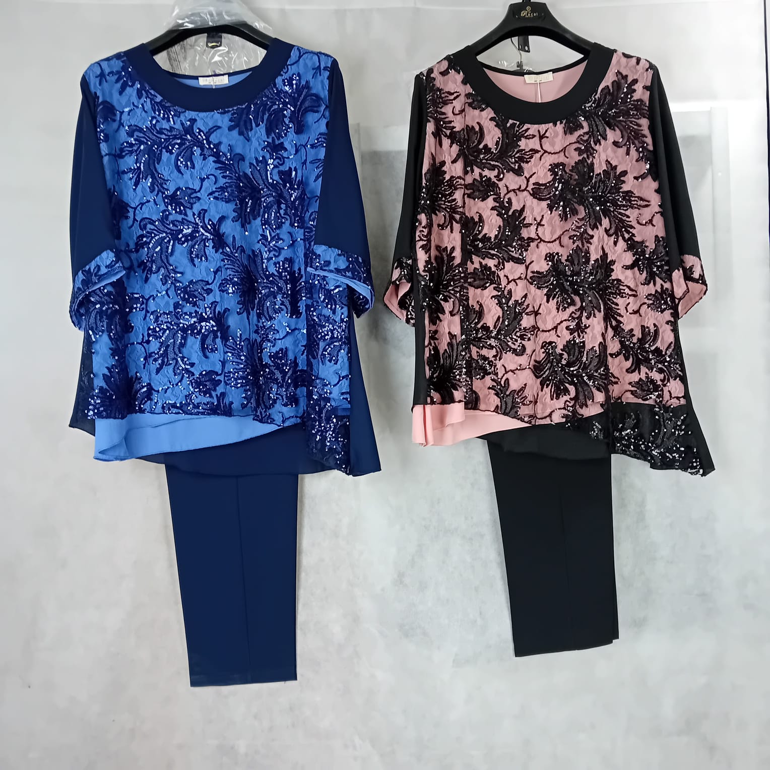 Meraviglioso completo in pizzo e georgette