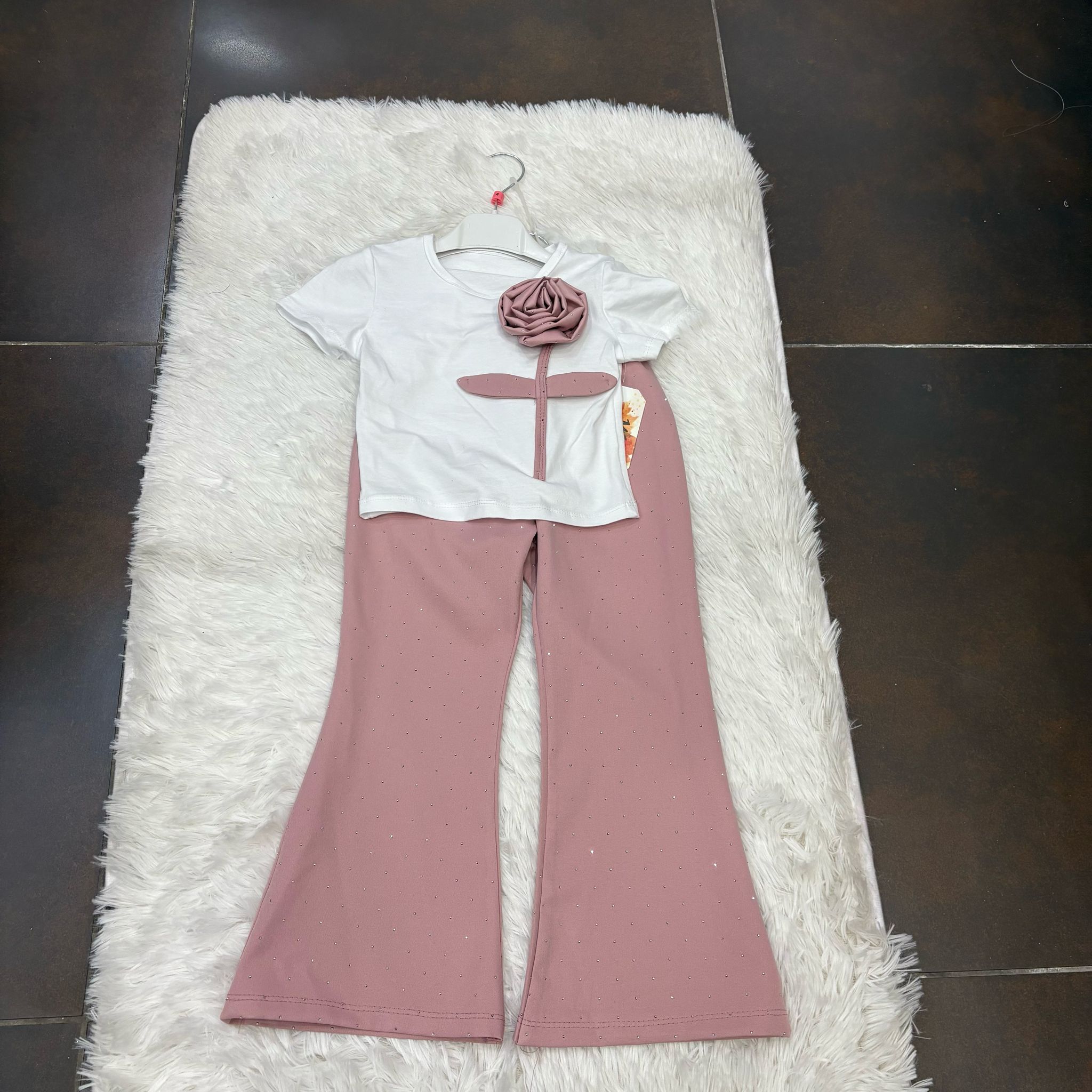 Completo bimba pantalone con brillantini