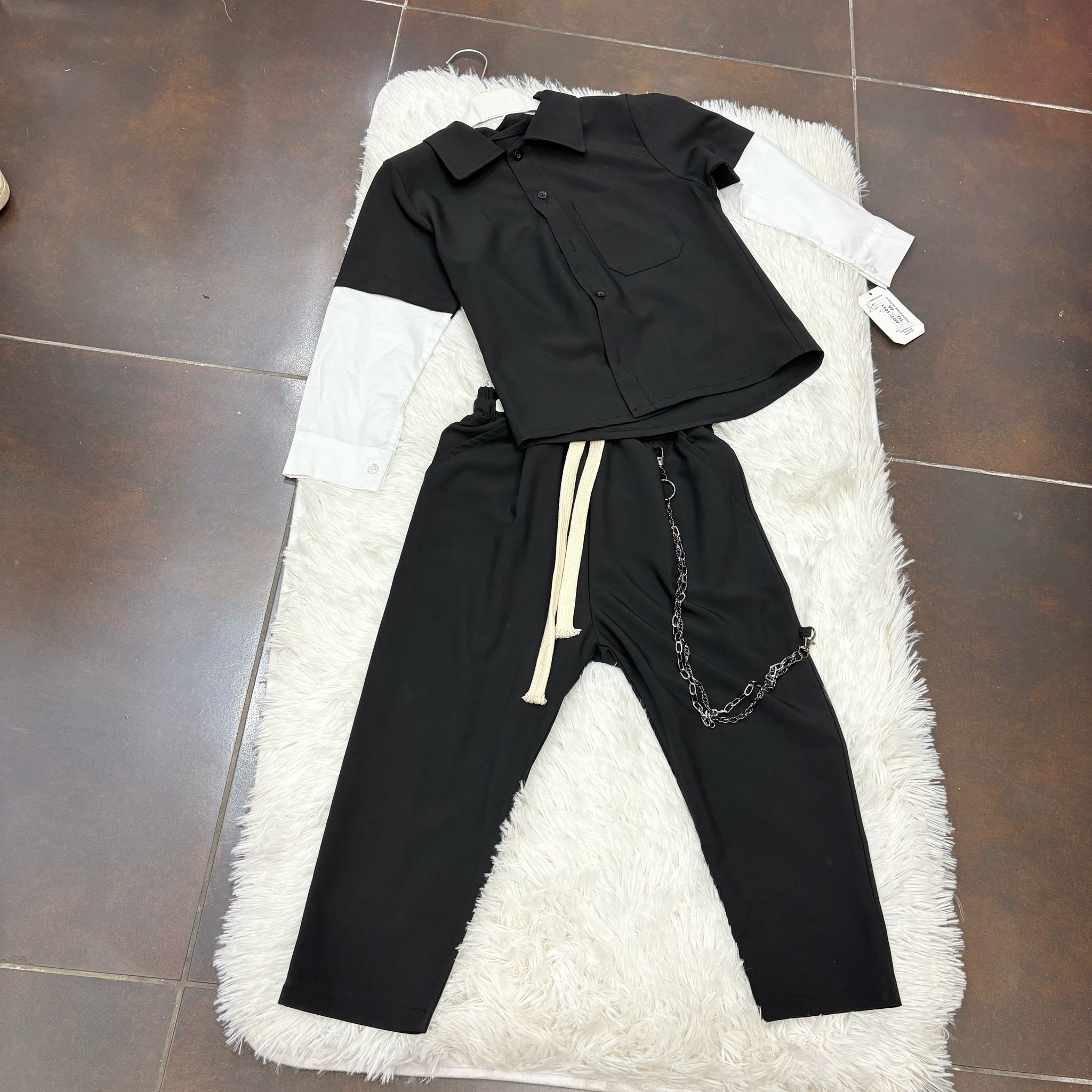 Completo bimbo con camicia e pantalone