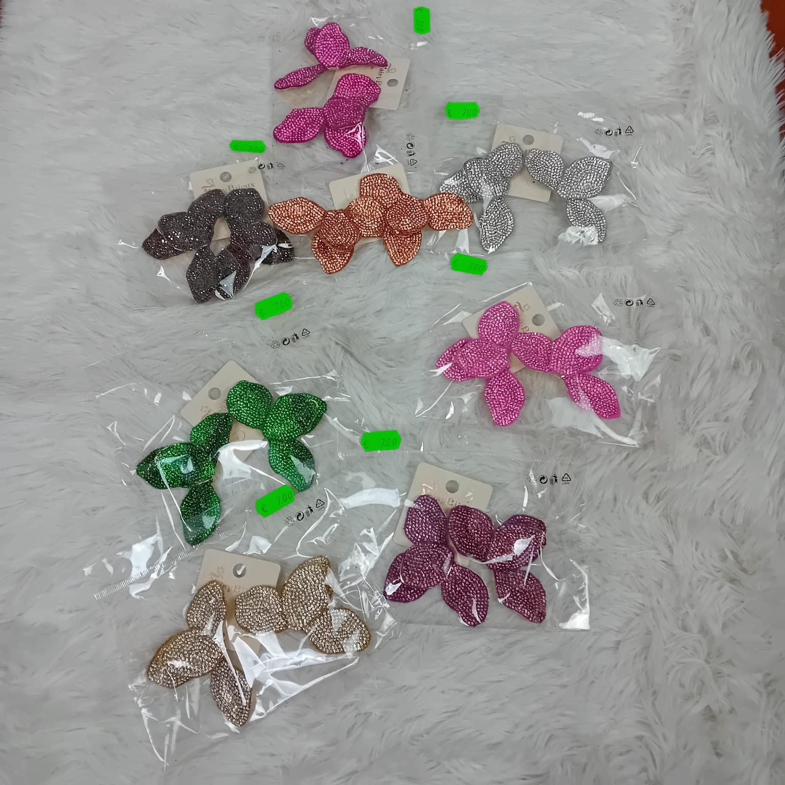 Orecchini strass mezzofiore