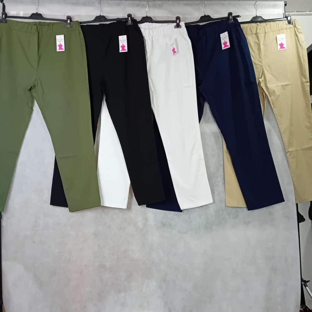 Pantaloni moda rossella modello liu jo 95%viscosa nostra produzione - 67, nero