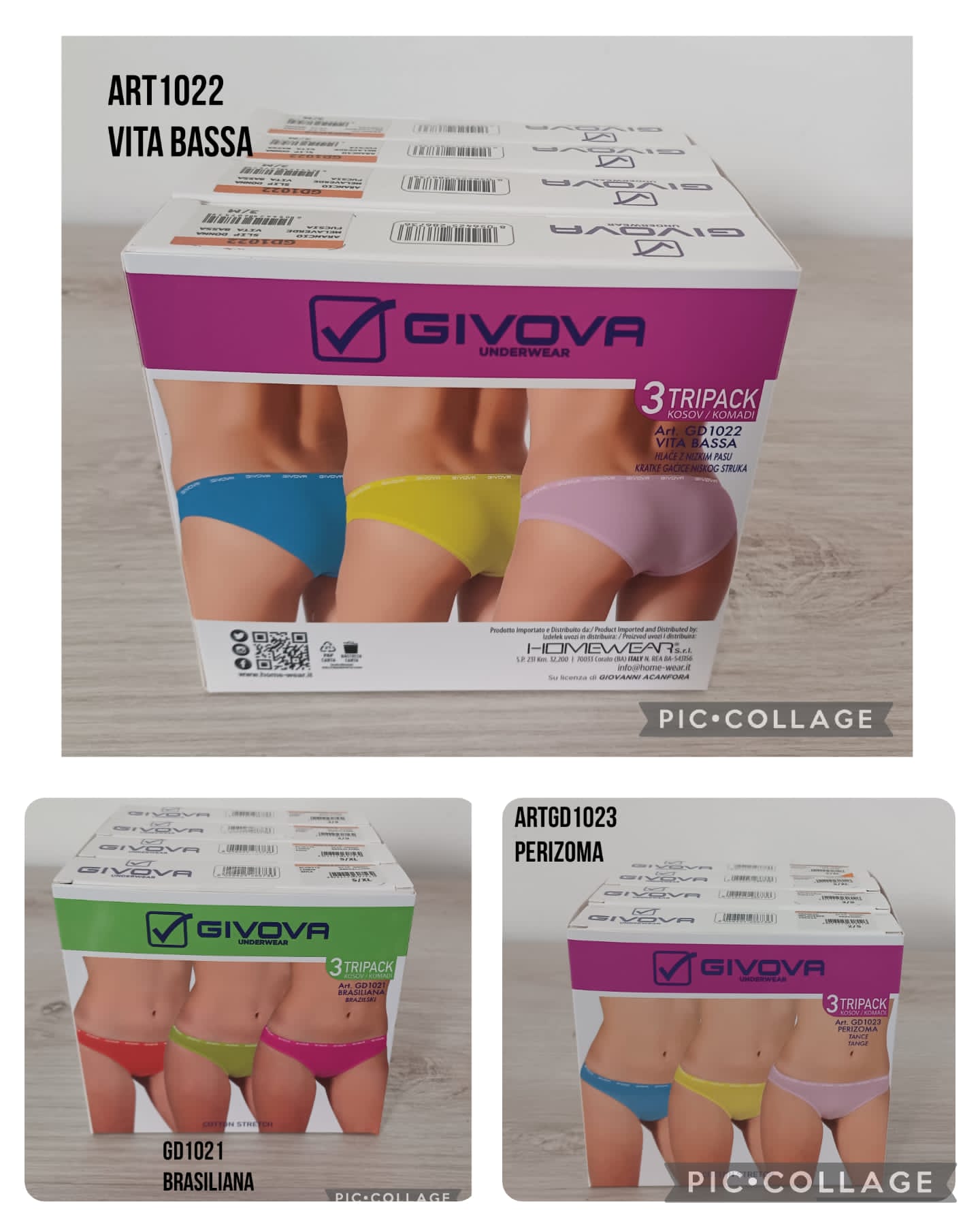 6 pezzi Slip donna givova