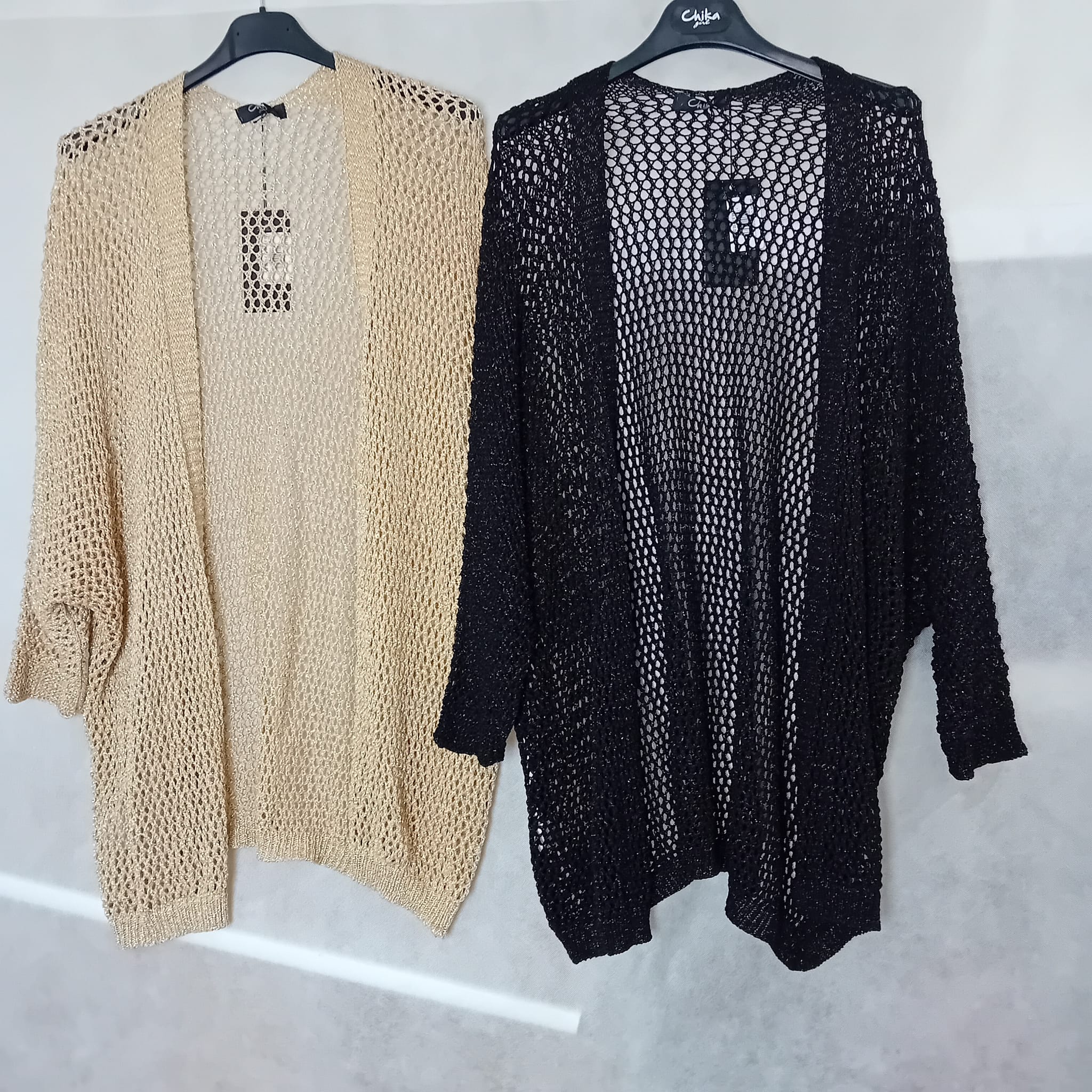 Cardigan lurex in filo