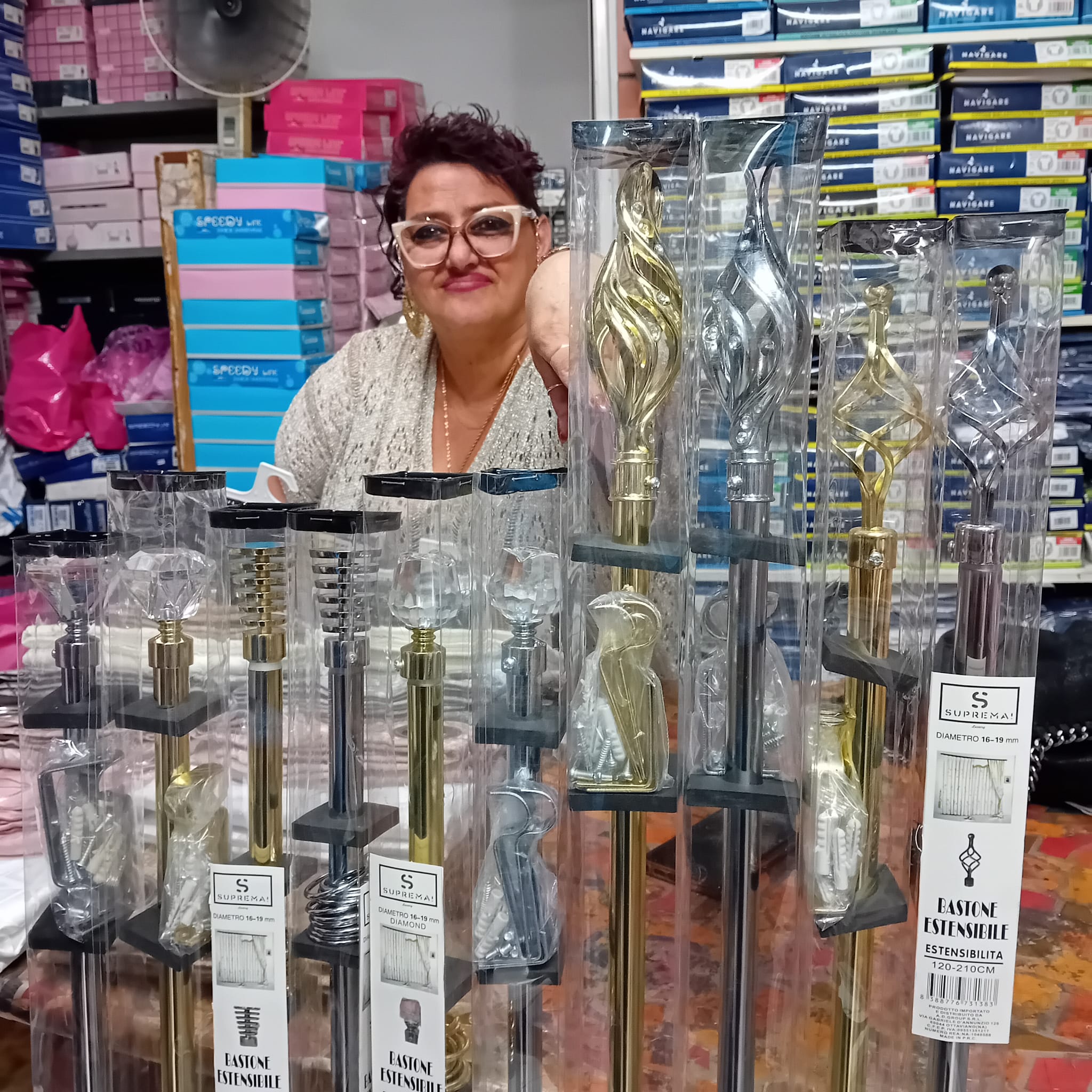 Bastone x tenda 120 x 250 in ferro battuto