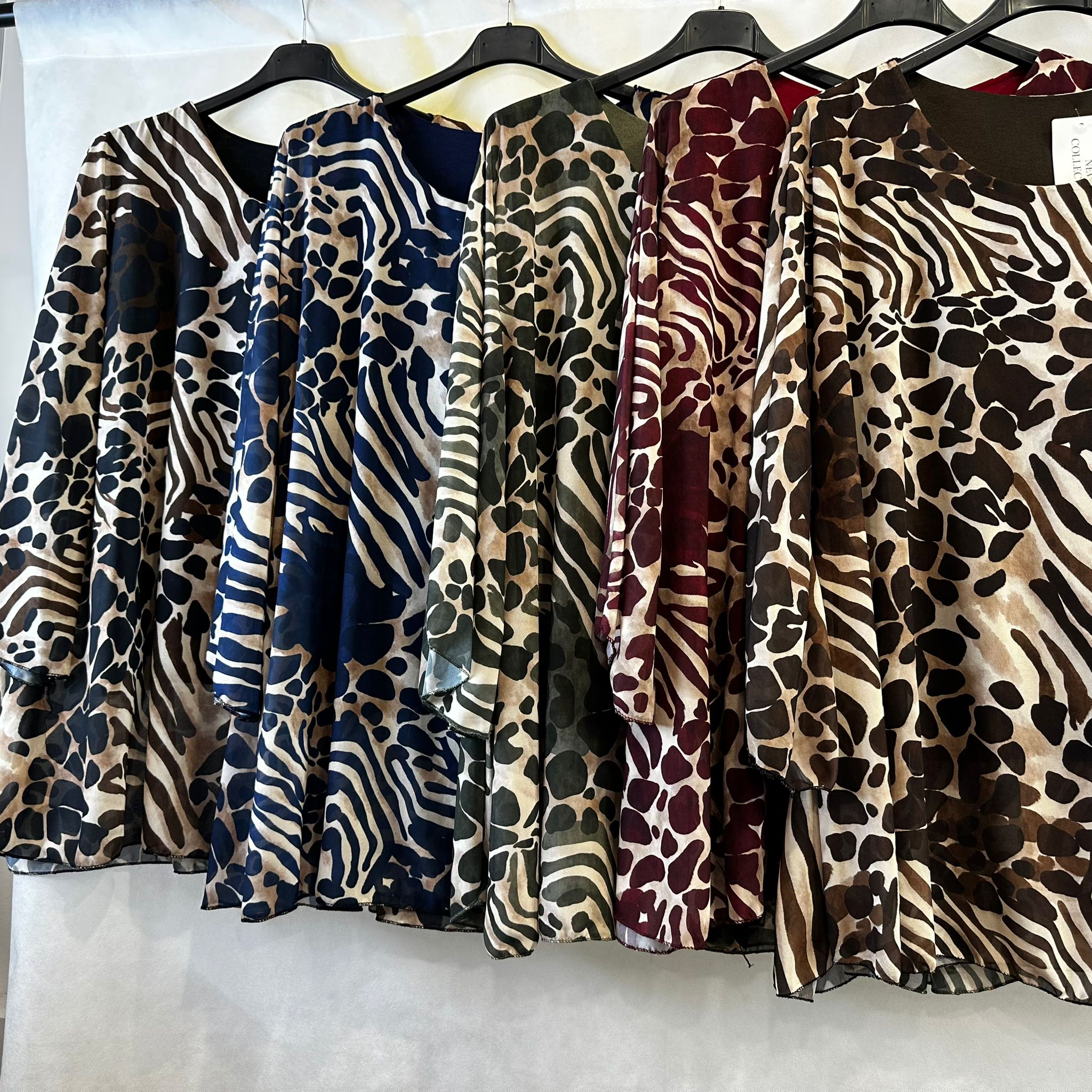 Casacca georgett animalier