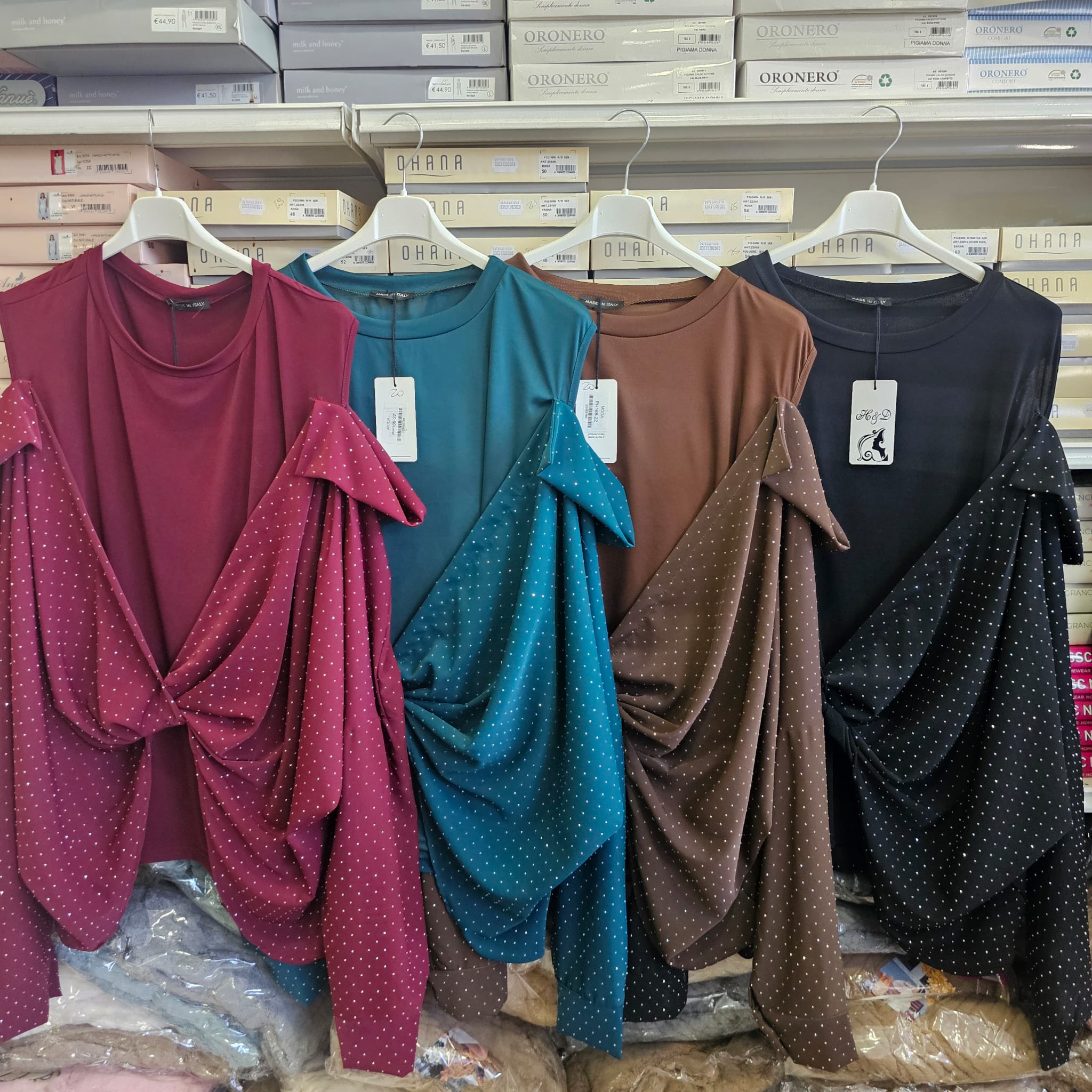 Maglia-camicia brillantini