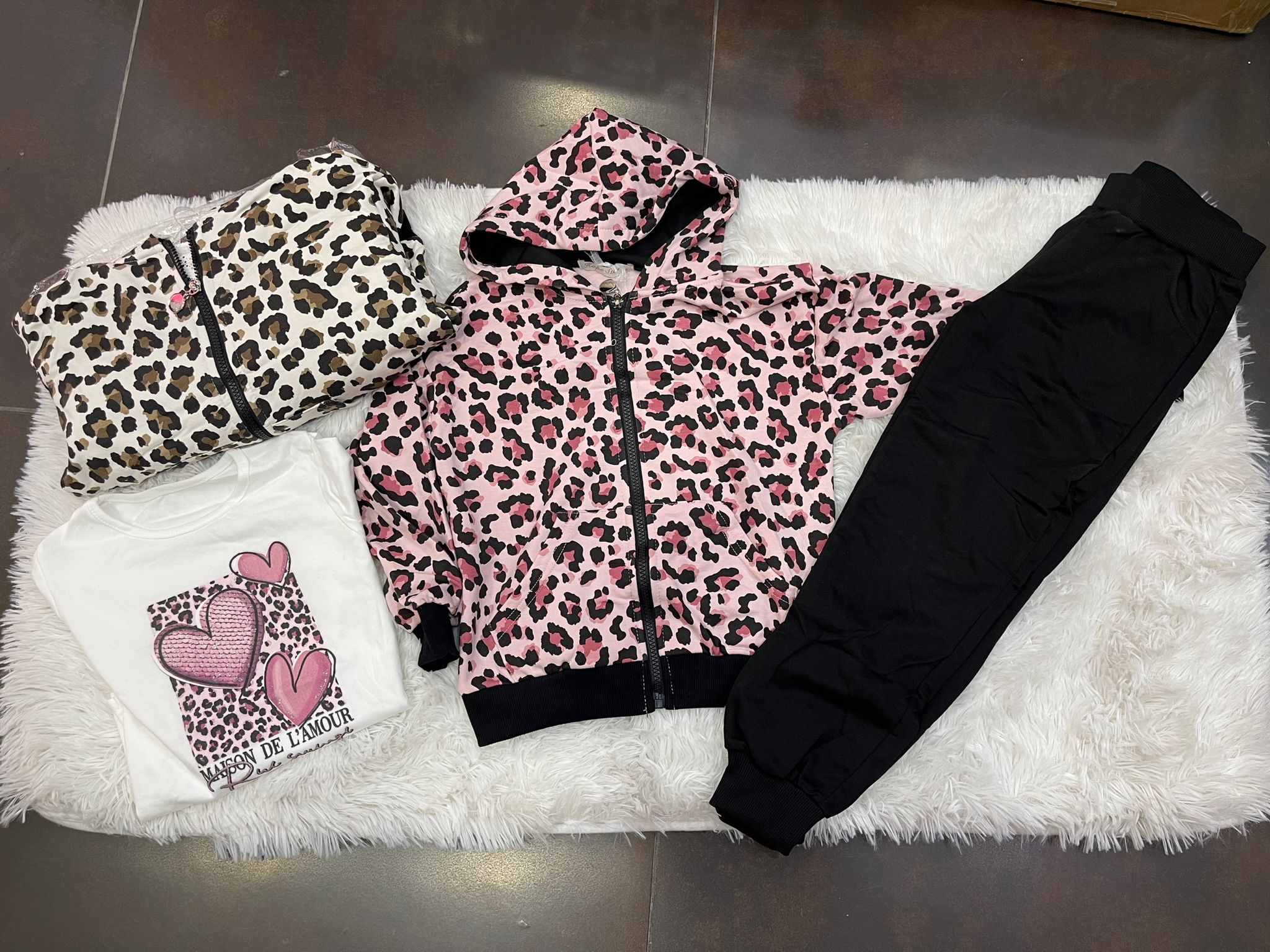 Tuta 3 pezzi bimba maculata