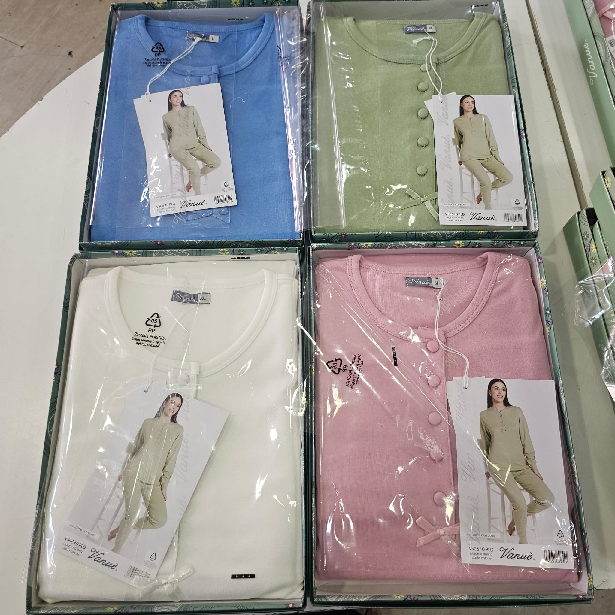 Pigiama donna vanue cotone caldo art. 640