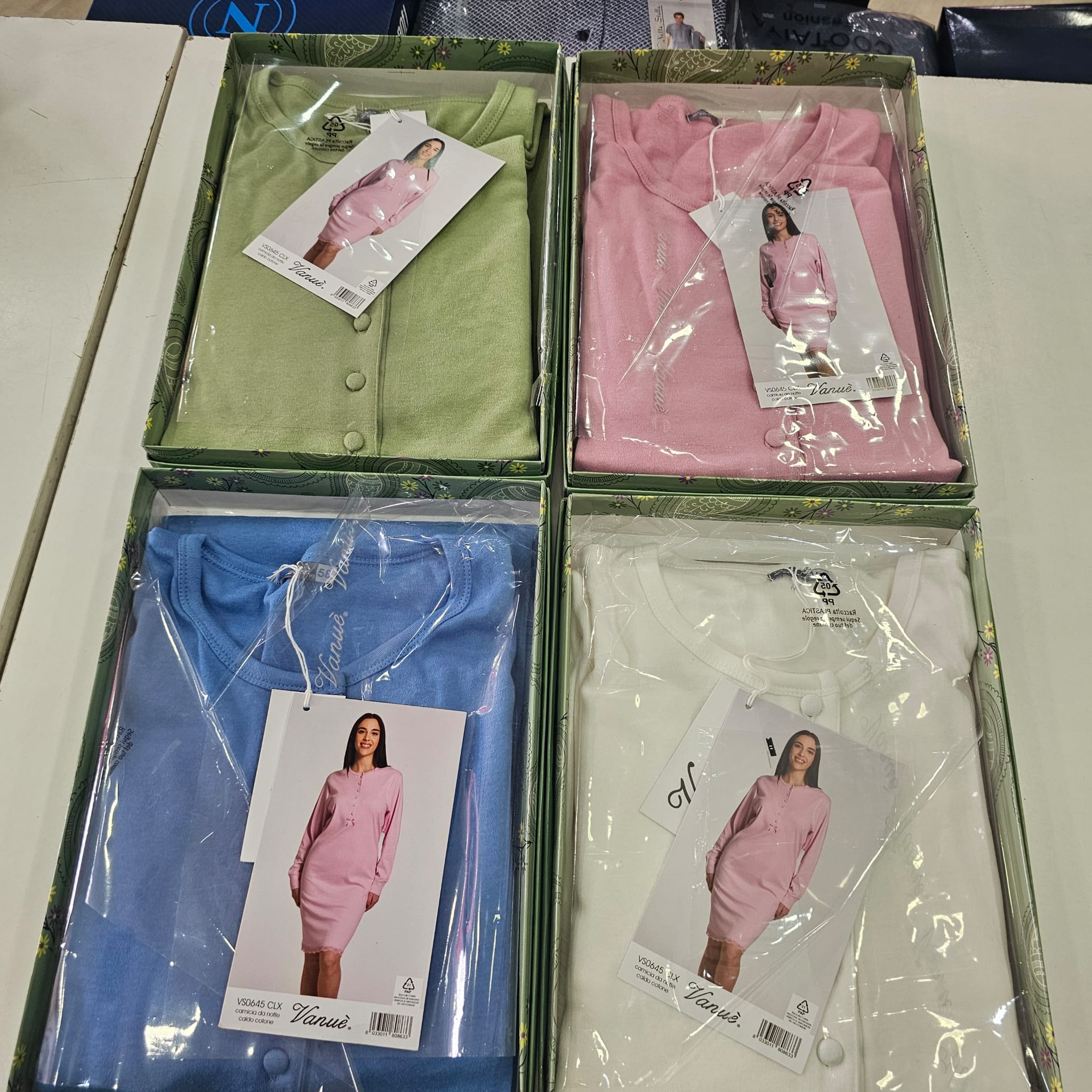 Camicia da notte vanue caldo cotone serafino art. 645