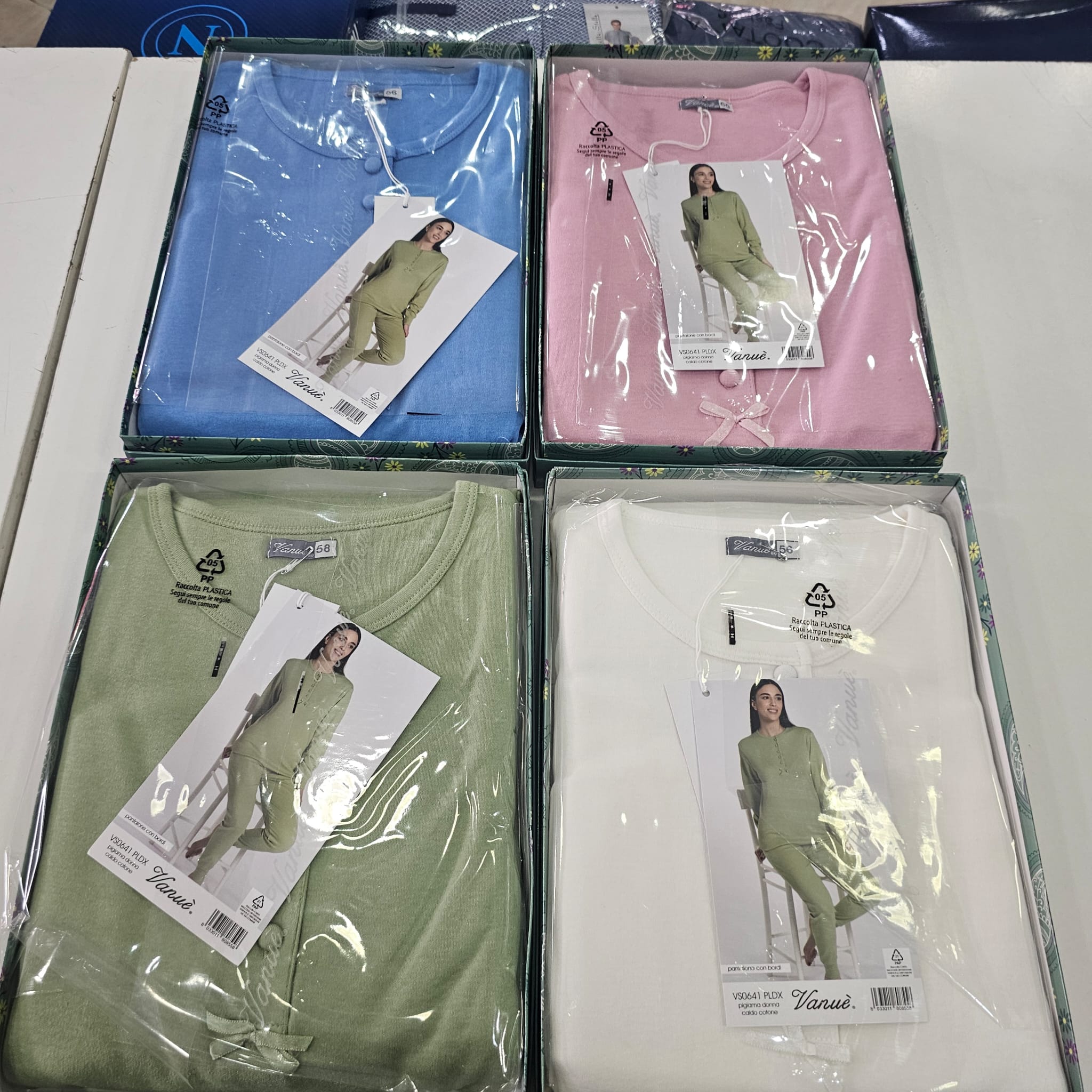 Pigiama vanue donna cotone caldo art. 641