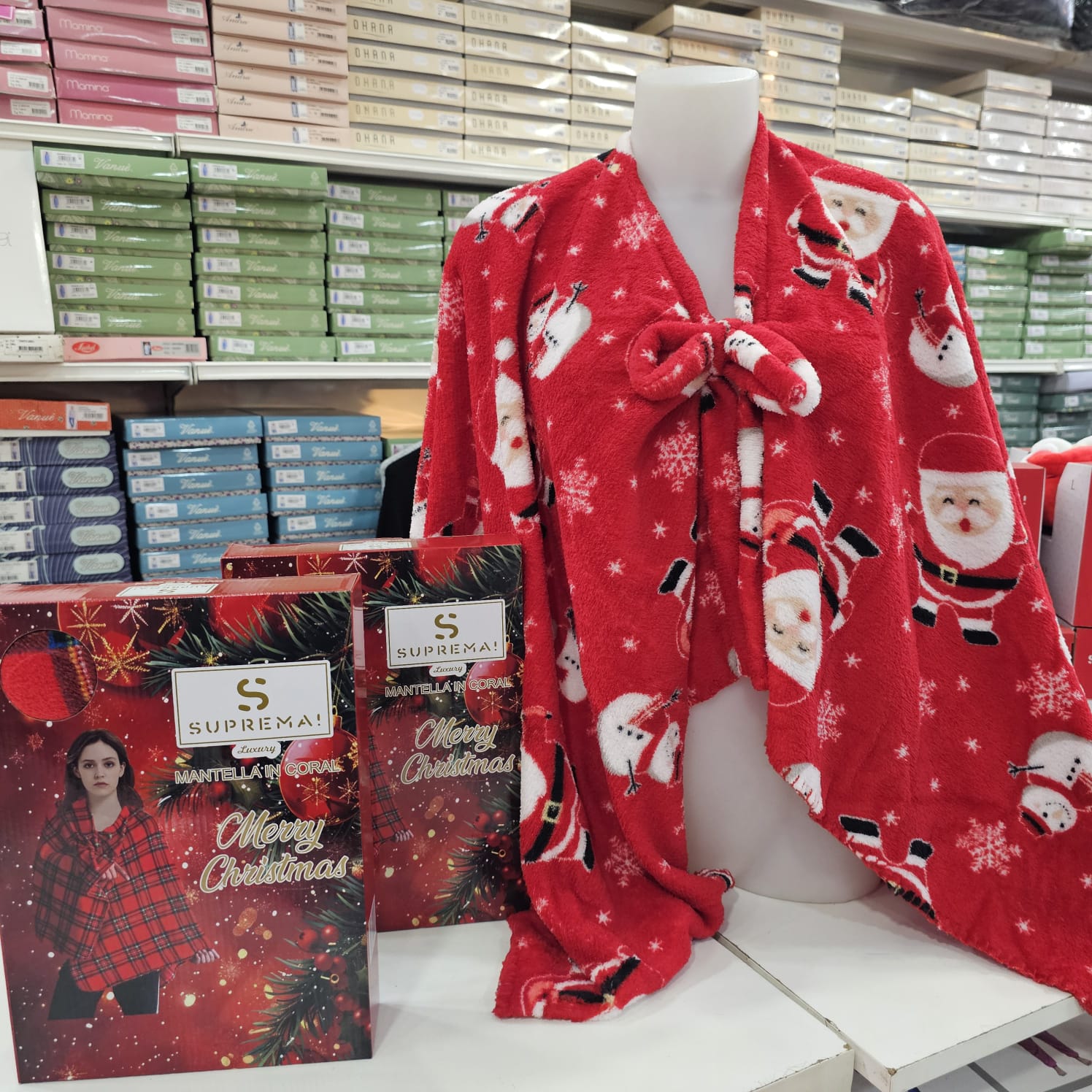 Mantelle natale offerta 3 pezzi