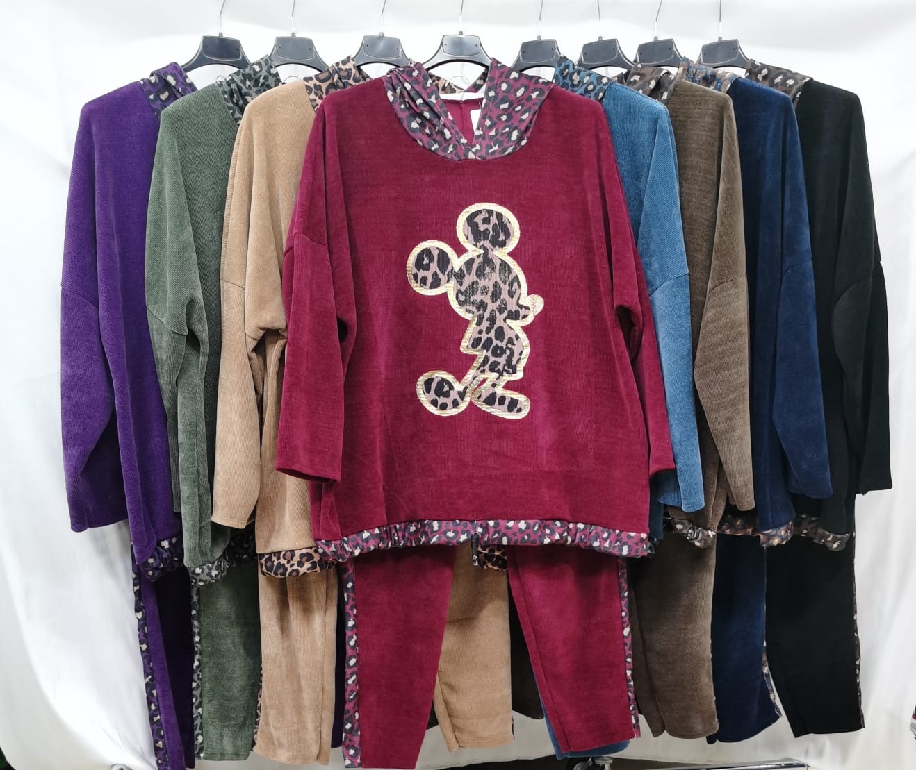 Tuta velluto coste dettaglio minnie