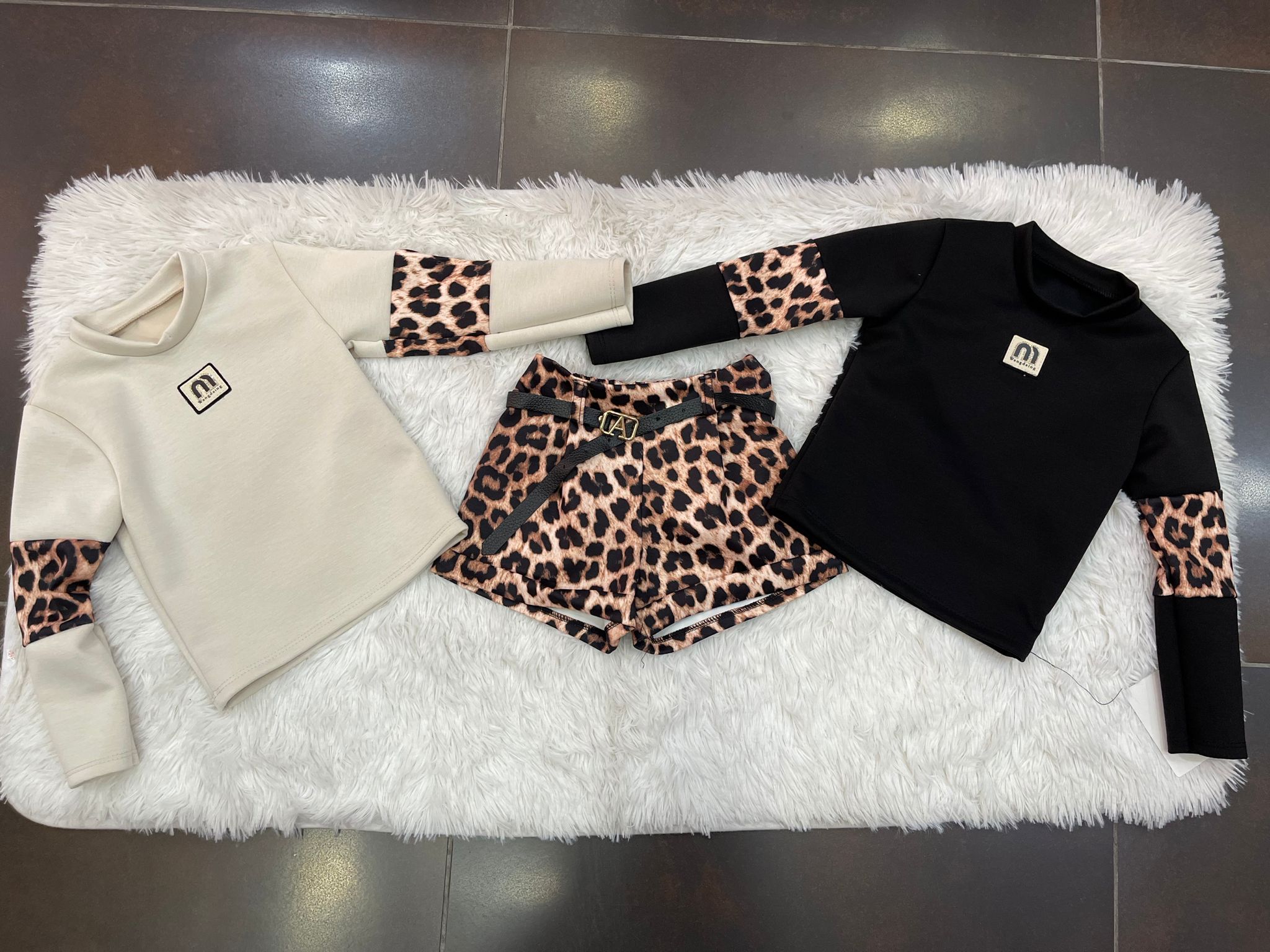 Completo bimba pantaloncini corto maculato