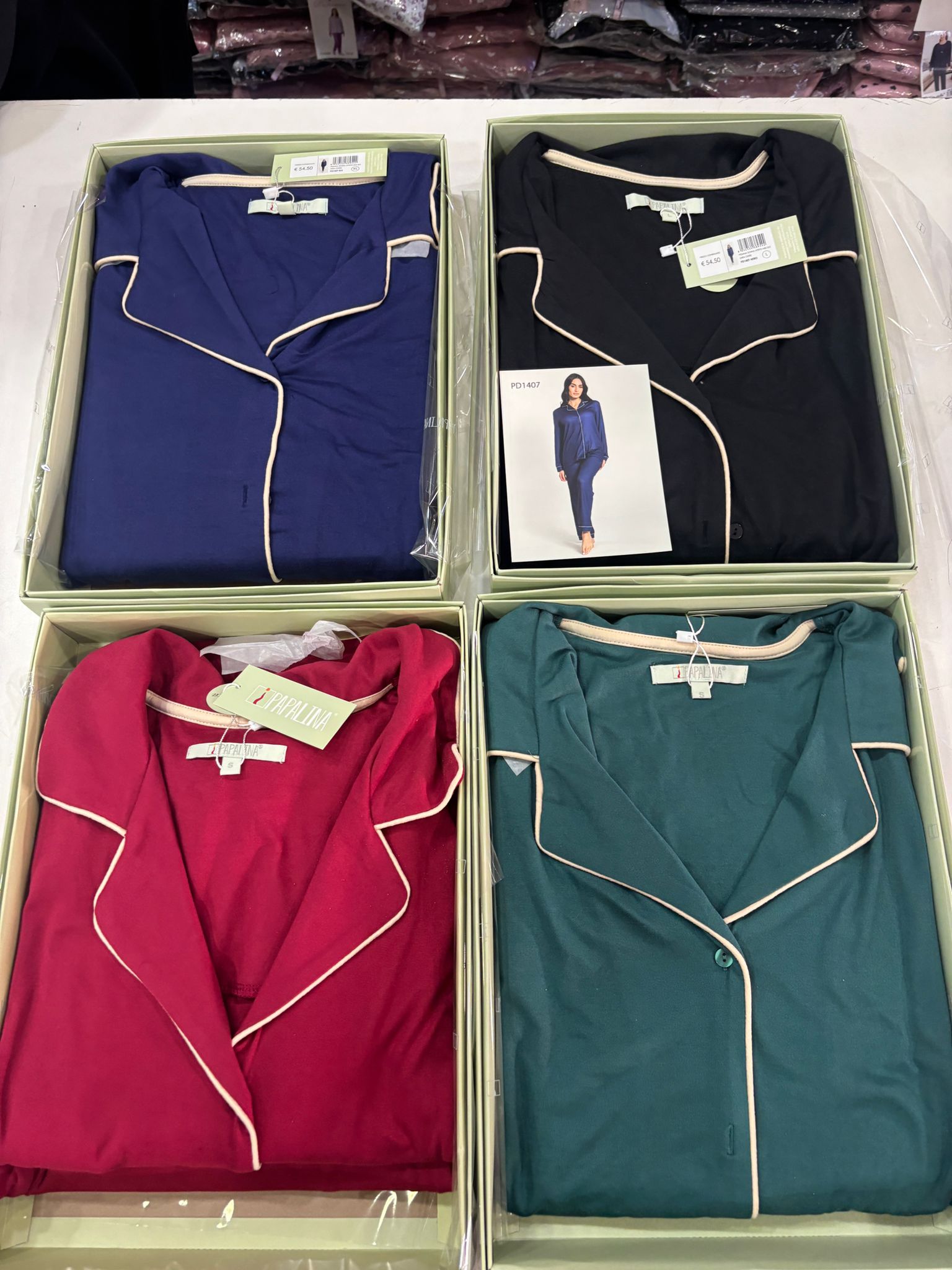 Pigiama modal papalina modello giacca aperto