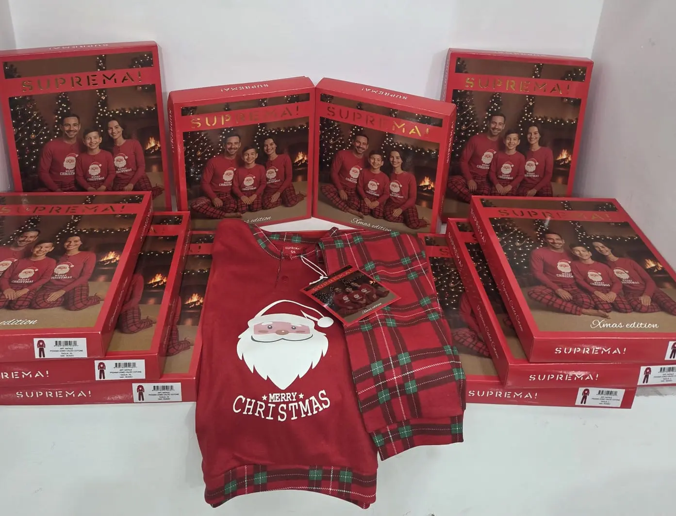 Pigiama natale famiglia cotone caldo suprema