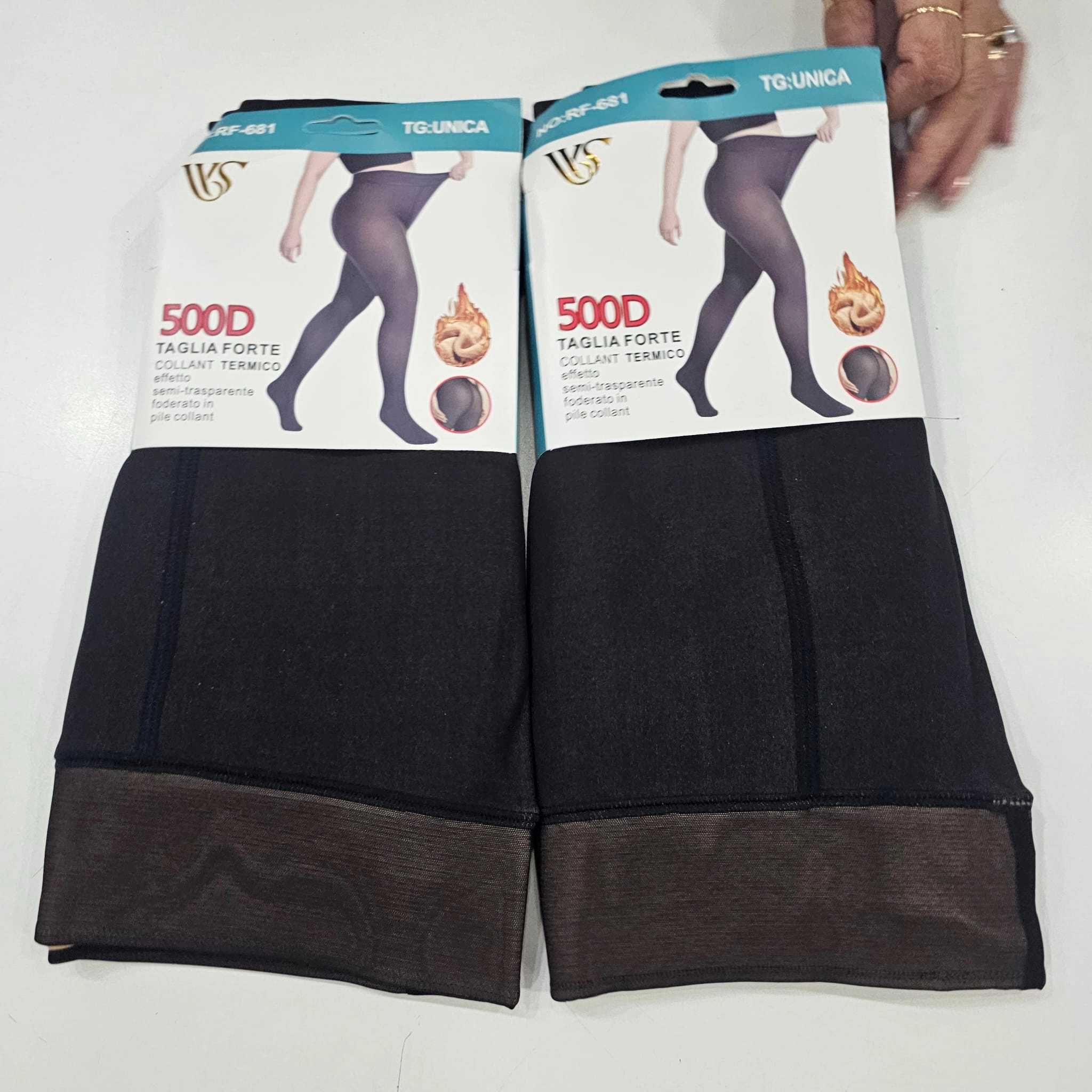 Calze effetto pelle interno in pail 500den