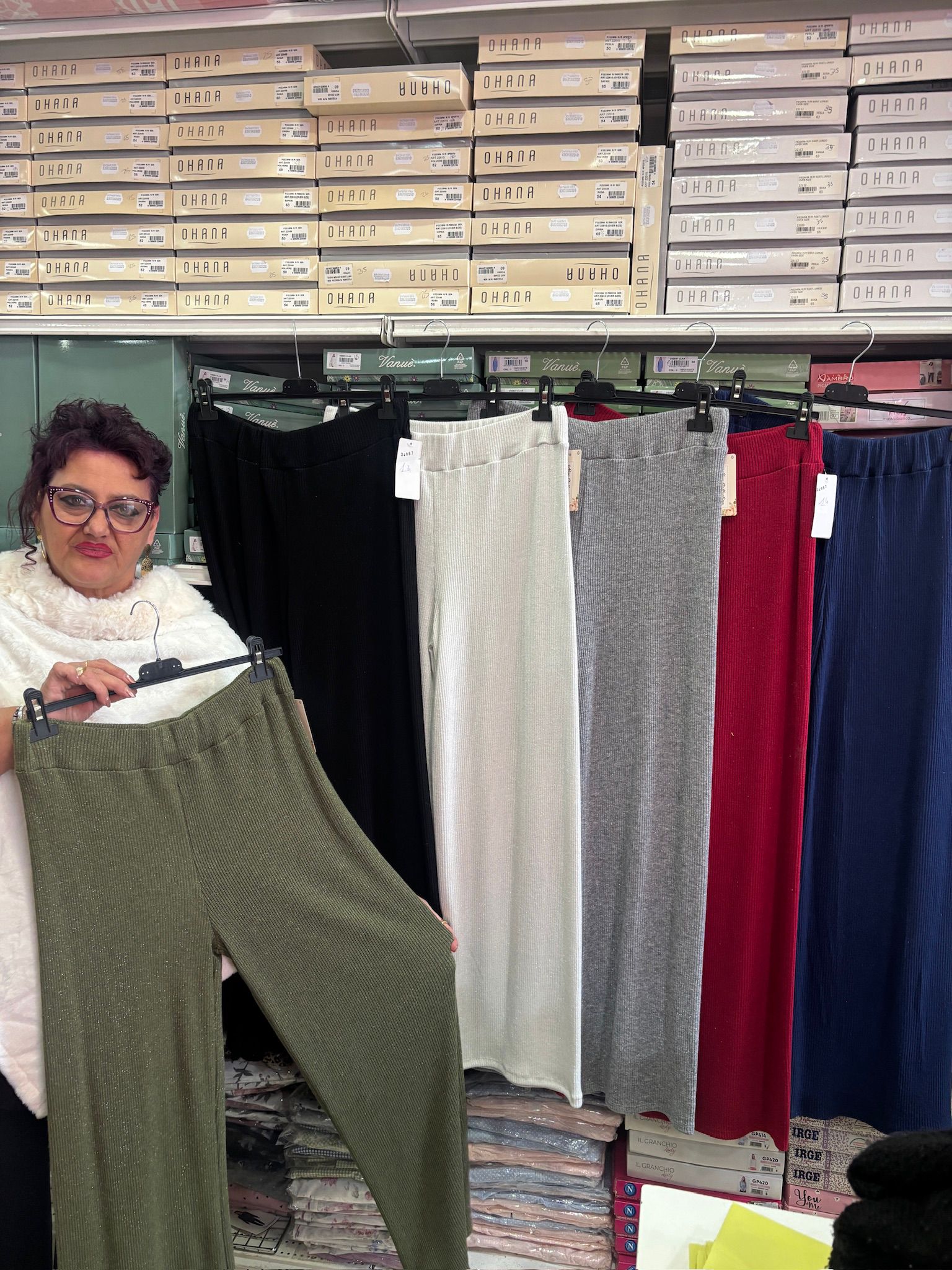 Pantalone lanet/lame palazzo