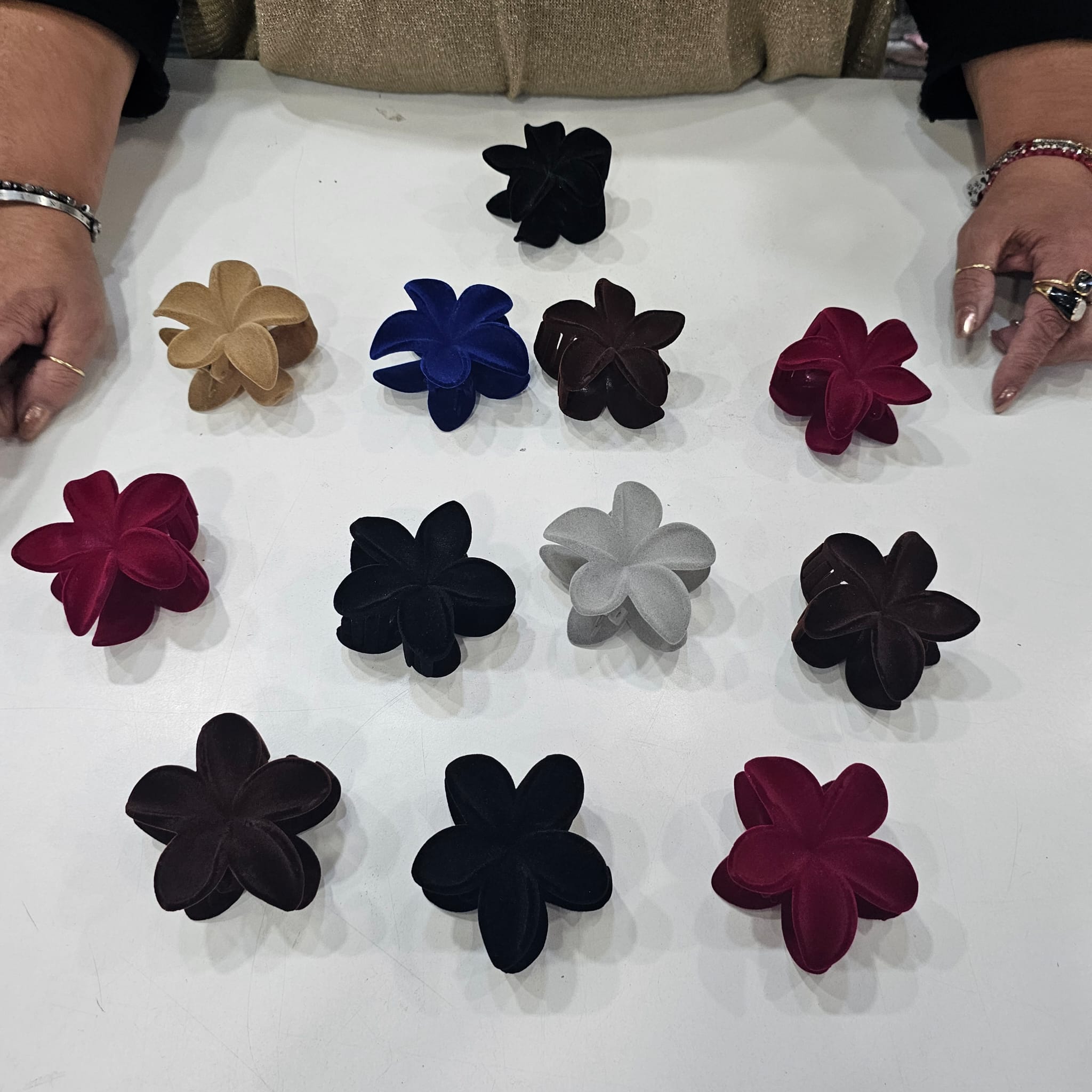 Mollettoni capelli fiore