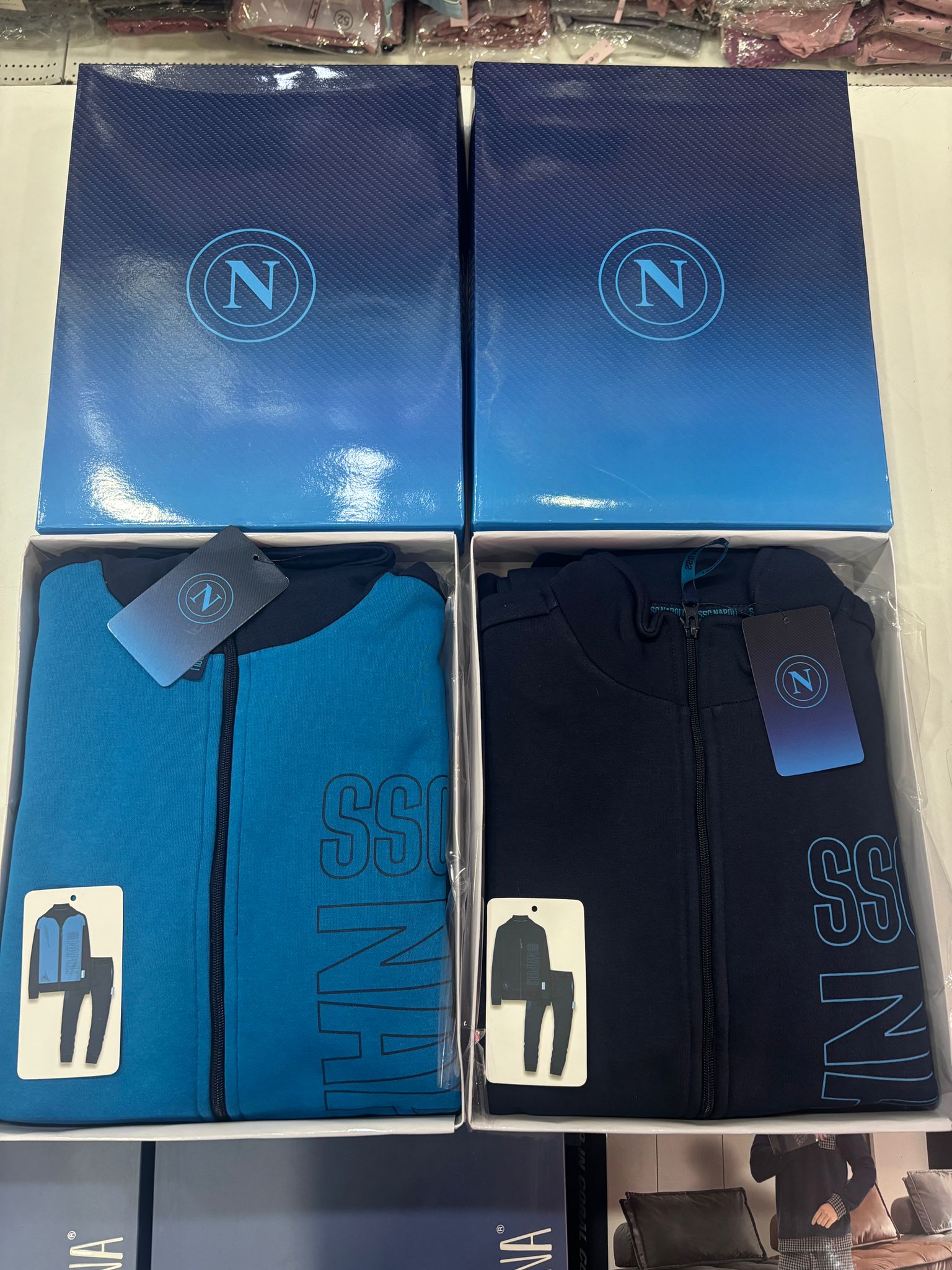 Tuta SSC NAPOLI zip in felpa