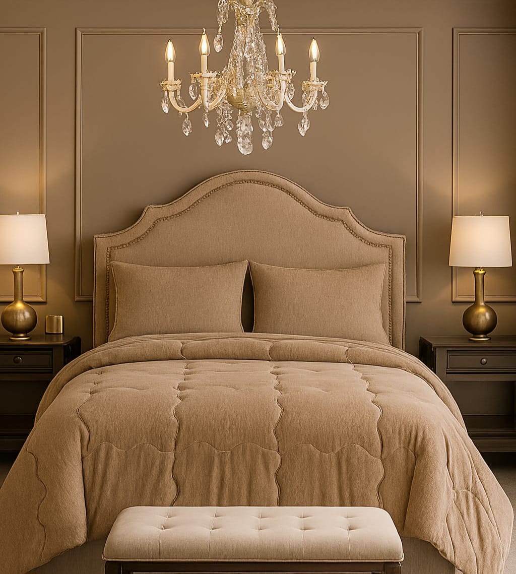 Piumone in velluto singolo in borsa