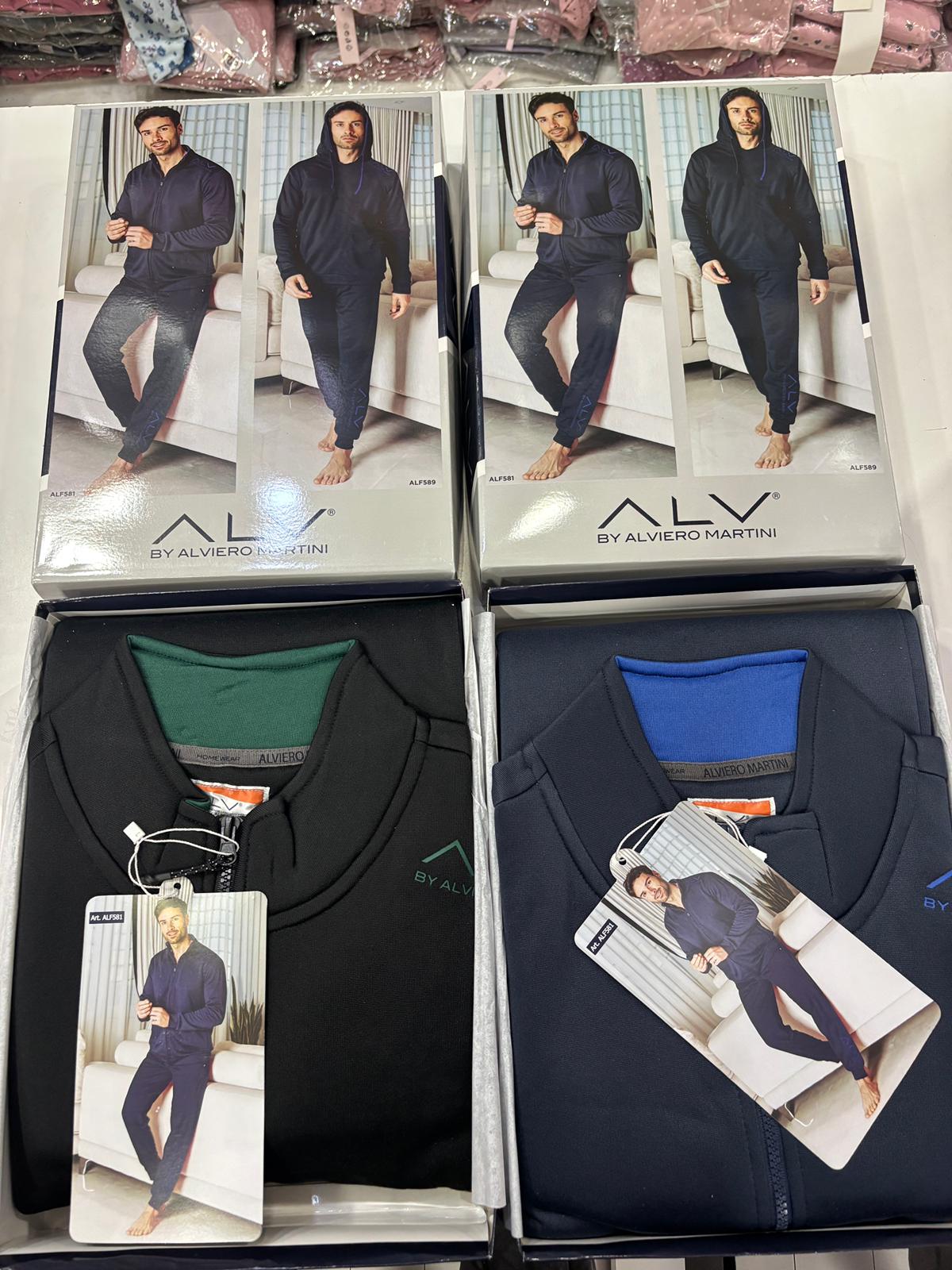 Tuta uomo alviero martini in felpa con zip intera