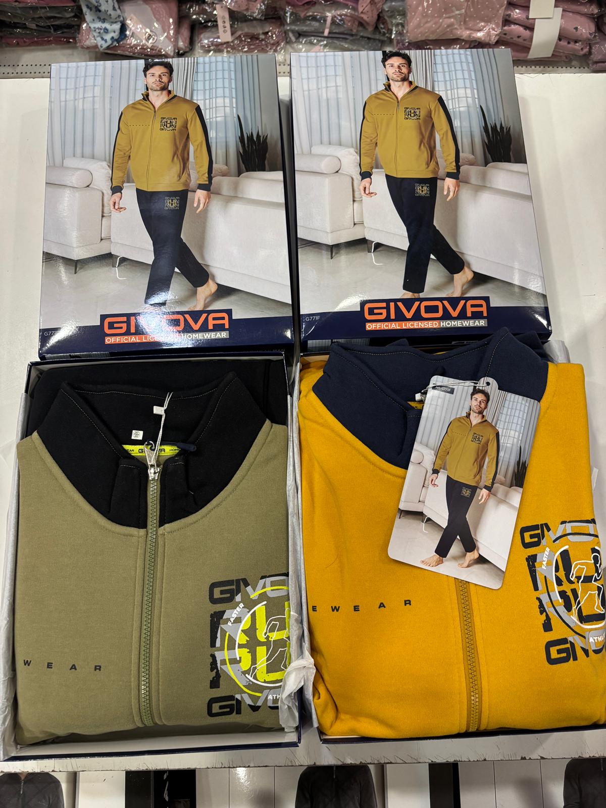 Tuta givova uomo felpa zip intera