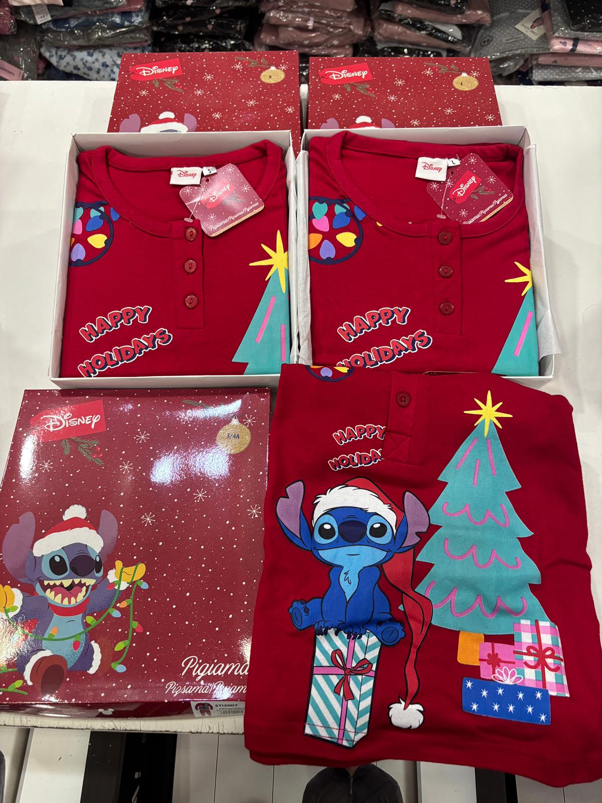 Pigiami stitch disney famiglia natale