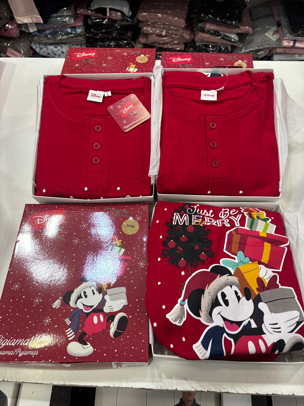 Pigiami topolino famiglia natale caldo cotone disney
