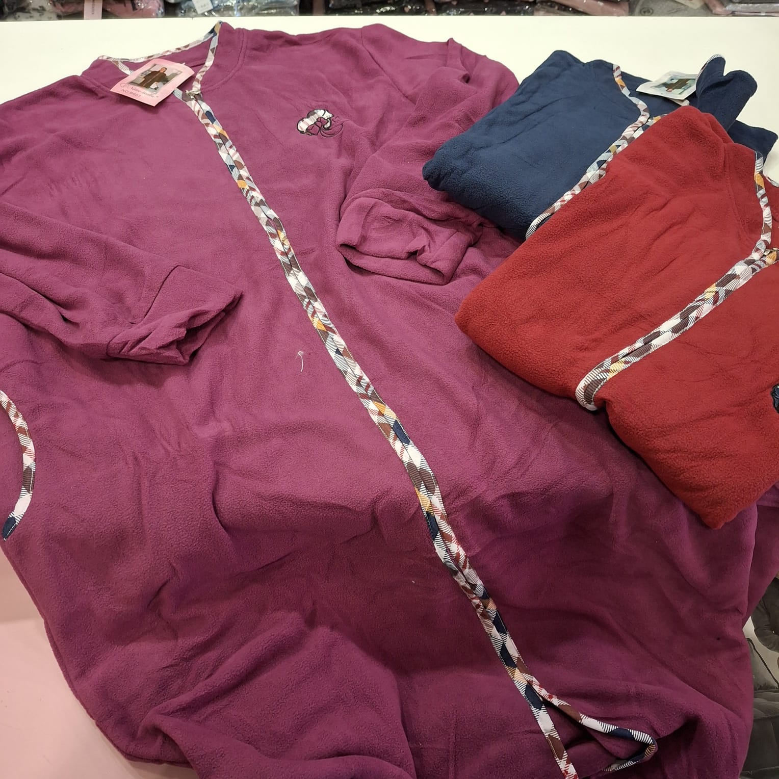 Vestaglia donna micropaio lunga al polpaccio