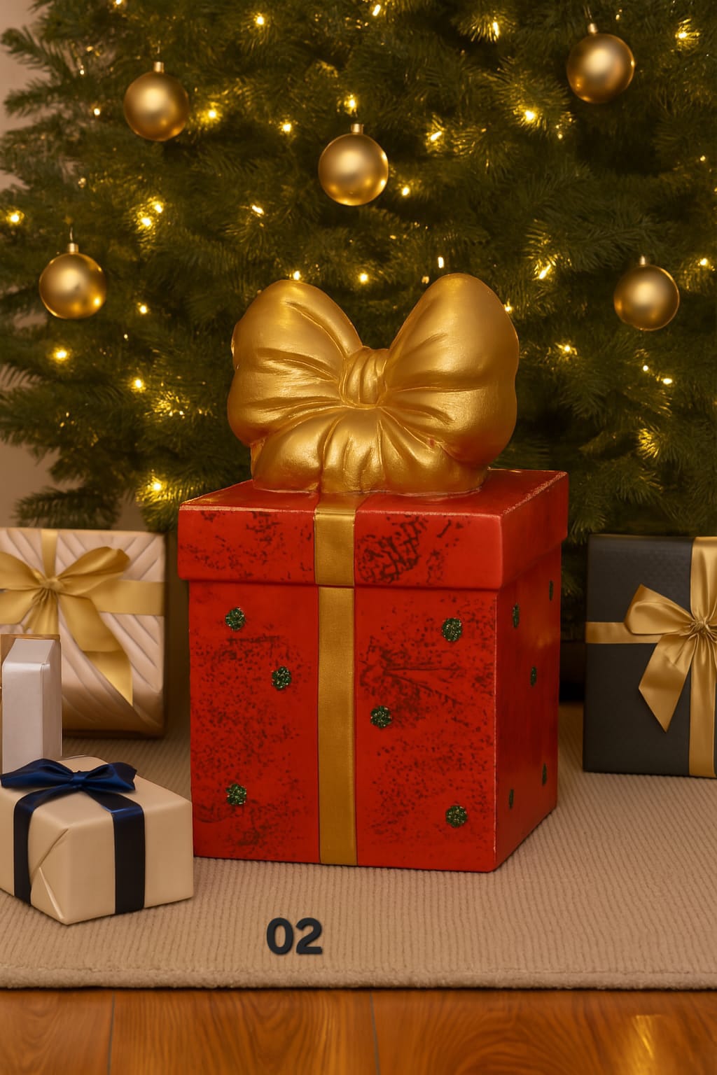 Base albero pacco regalo ceramica maxi