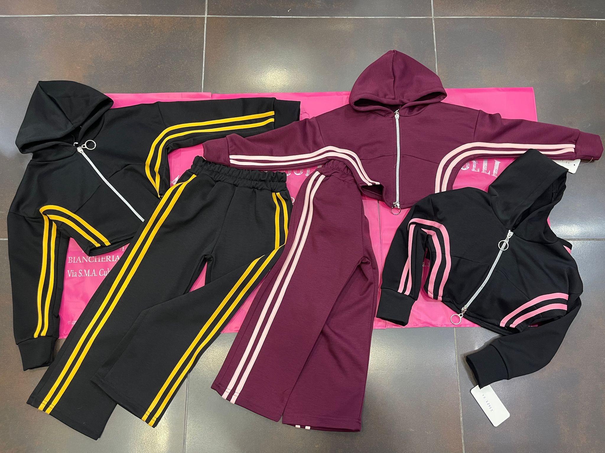 Tuta moda righe bimba