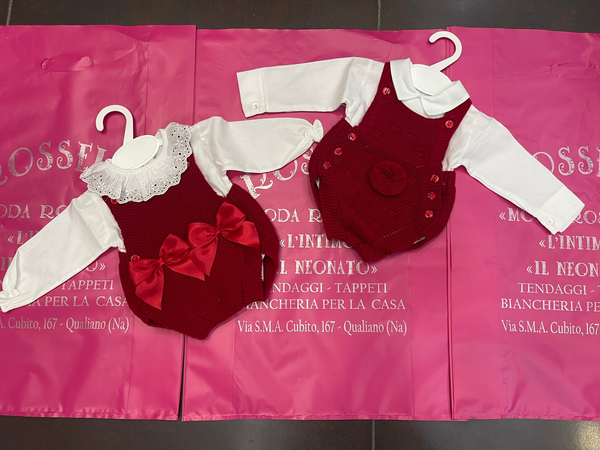 Bellissima salopetta in lana con maglia